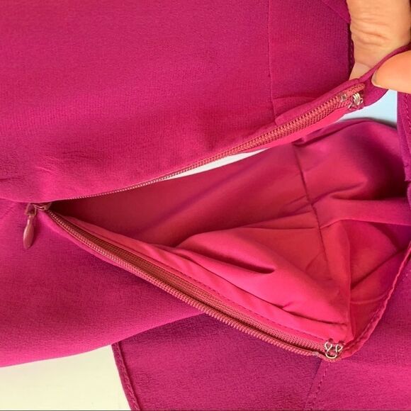 ELIZABETH AND JAMES FUSCHIA SILK FLOWY SHORT DRESS - Picture 10 of 12